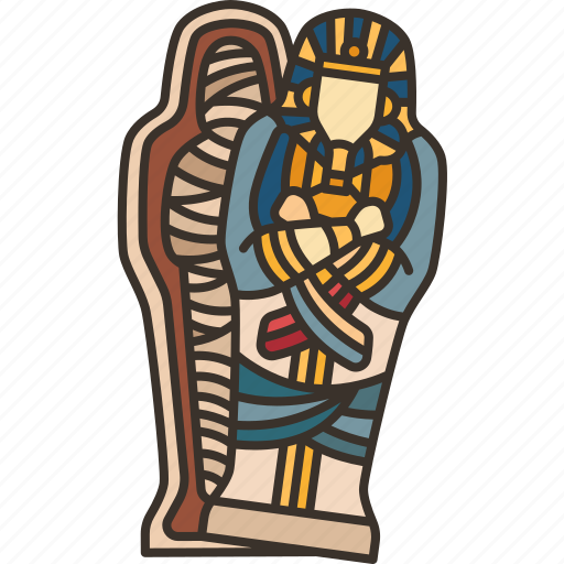 Coffin, mummy, pharaoh, tomb, ancient icon - Download on Iconfinder