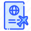 passport, travel, document, identification, visa 