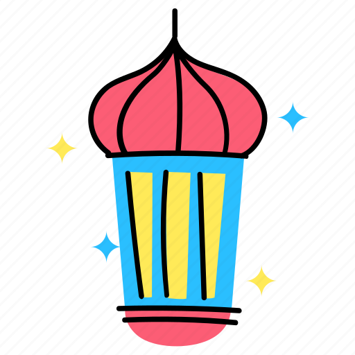 Lamp, lantern, eid lamp, oil lamp, eid decor sticker - Download on Iconfinder