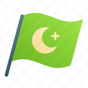 flag, islam, crescent, religious