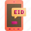 chat, eid, handphone, message, mobile 