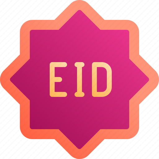 Eid, greeting, stamp, star, typography icon - Download on Iconfinder