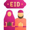 al, avatar, couple, eid, fitr, greeting, muslim