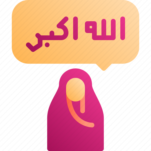 Al, eid, fitr, month, muslim, takbir, woman icon - Download on Iconfinder