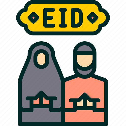 Al, avatar, couple, eid, fitr, greeting, muslim icon - Download on Iconfinder
