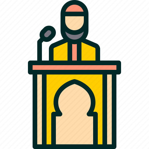 Al, chaplain, eid, fitr, mic, sermon, speech icon - Download on Iconfinder