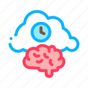 brain, clock, cloud