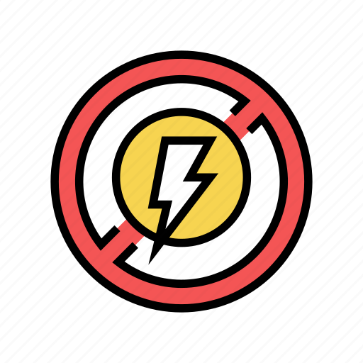 Lightning, prohibition, child, life, safety, poison icon - Download on Iconfinder