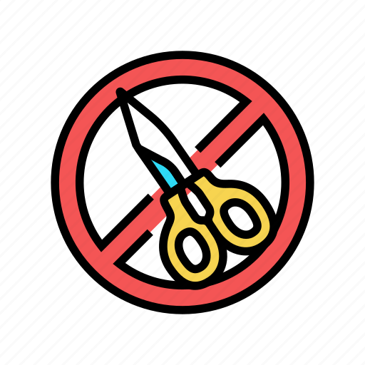 Scissor, use, prohibition, child, life, safety icon - Download on Iconfinder
