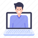 online teacher, online user, online tutor, virtual education, online person 
