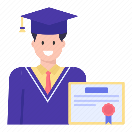 Diploma, degree, certificate, graduation, scholar illustration - Download on Iconfinder