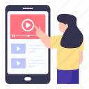 online video, mobile video, video tutorial, video learning, mobile video player 