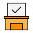 ballot, ballot box, vote, election, validate, elections, democracy, tick, voting