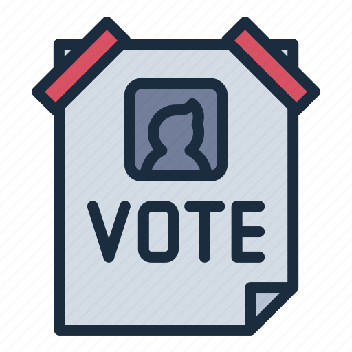 Poster, flyer, politic, vote, voting, election, democracy icon - Download on Iconfinder
