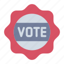 badge, vote, voting, election, politic, politician, accessories