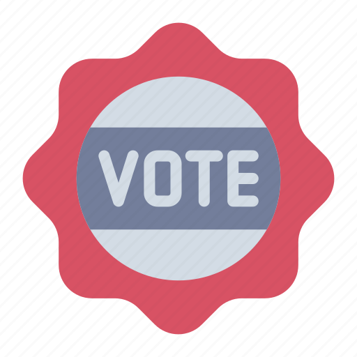 Badge, vote, voting, election, politic, politician, accessories icon - Download on Iconfinder