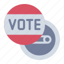 pin, badge, vote, election, politic, voting, accessories