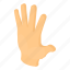 finger, hand, human, isometric, object, palm, stop 
