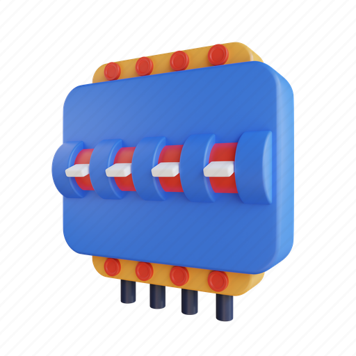Mcb, switch, breaker, power, box, fuse, cable icon - Download on Iconfinder