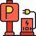 charging, station, electric, car, plug, parking, vehicle