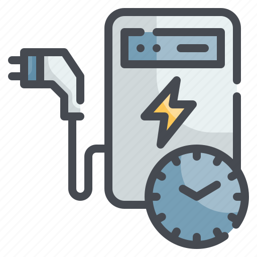 Time, charge, clock, battery, recharge icon - Download on Iconfinder