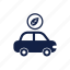 electric, car, envirenment, friendly, transportation, energy, green, tree, glyph 