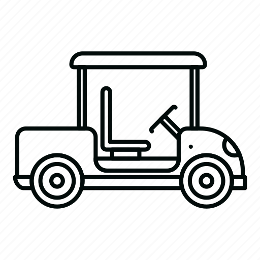 Golf, cart, vector, thin icon - Download on Iconfinder