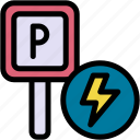 parking, ev, plug, charging, station, electric, car, vehicle