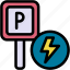 parking, ev, plug, charging, station, electric, car, vehicle 