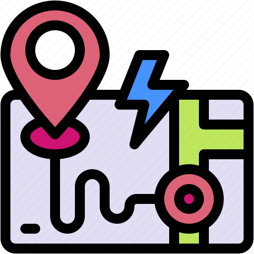 Navigator, energy, station, charging, electric, maps, and icon - Download on Iconfinder