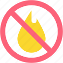 no, fire, allowed, fireplace, flame, signaling, prohibition