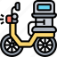 electric, vehicle, scooter, courier, riding 
