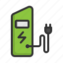 battery, car, charge, electric, hub, plug, vehicle