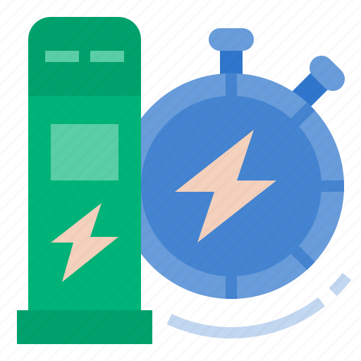 Charger, battery, automobile, charge, ev, charging takes long time, ev charging icon - Download on Iconfinder