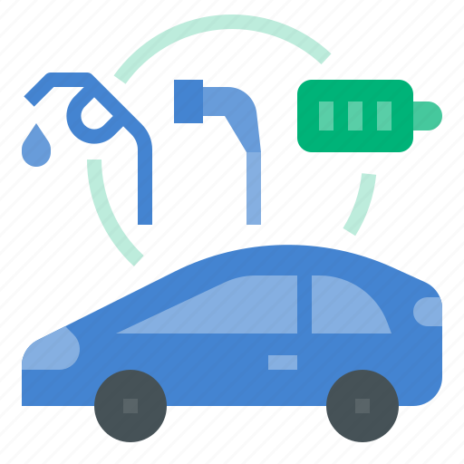 Car, vehicle, automobile, electric, electricity, hybrid, plug in hybrid electric vehicle icon - Download on Iconfinder
