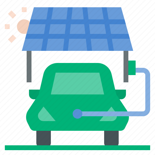 Ev, charging, charge, solar panel charge, solar photovoltaic cell, renewable energy, electric vehicle icon - Download on Iconfinder