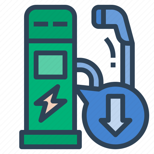 Charge, electricity, voltage, vehicle, less charger station, charging station, ev charging icon - Download on Iconfinder
