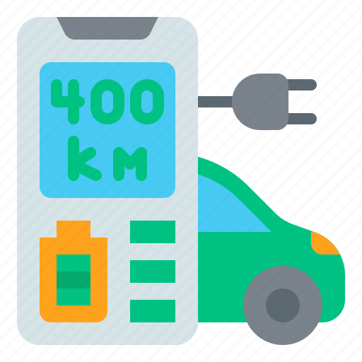 Car, driving, range, km, ev, charger, charging icon - Download on Iconfinder