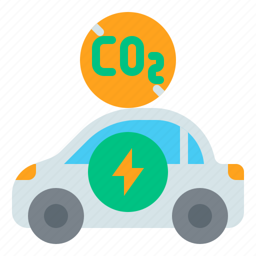Ev, car, co2, pollution, carbon, dioxide, environment icon - Download on Iconfinder