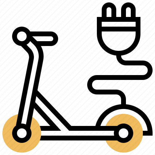 Bicycle, charge, electric, power, scooter icon - Download on Iconfinder