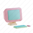 computer, soft, pink, electronic, gadget, technology, electric 