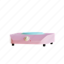 electric, stove, soft, pink, appliance, home, household 