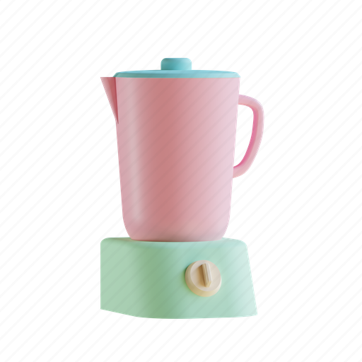Blender, blend, electronics, appliance, soft, pink, home 3D illustration - Download on Iconfinder