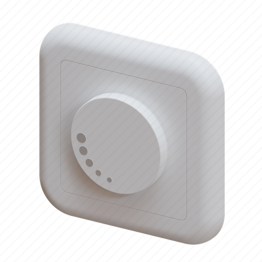Dimmer, electrical, accessories, switch, button 3D illustration - Download on Iconfinder