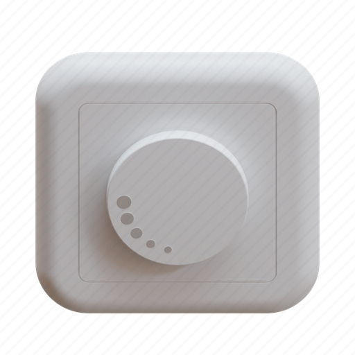 Dimmer, electrical, accessories, switch, button, control 3D illustration - Download on Iconfinder