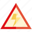 caution, electricity, thunder, warning 