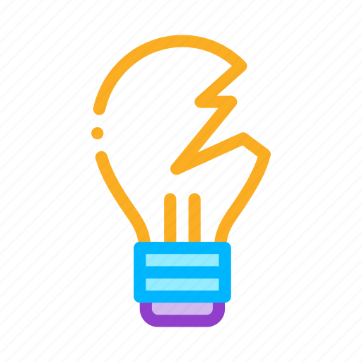 Idea, light, lightbulb, wrecked icon - Download on Iconfinder