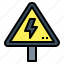 danger, electric, sign, signaling, triangle, warning 