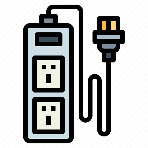 Cable, cord, electricity, extension, plug icon - Download on Iconfinder