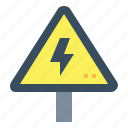danger, electric, sign, signaling, triangle, warning
